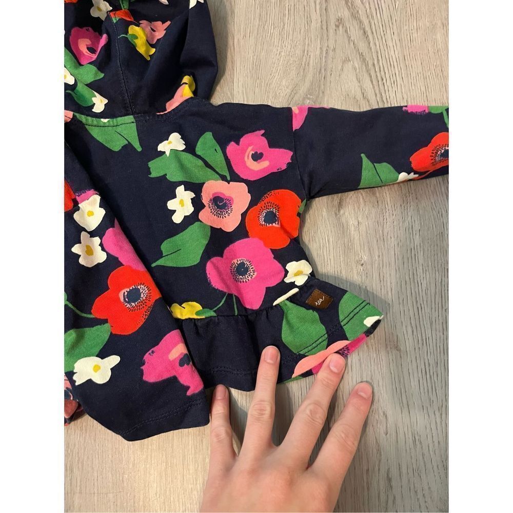 Tea Collection Flowered Peplum Jacket Size 6-9Mo. - Picture 3 of 3